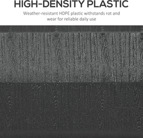 Outsunny Stojak na parasol do 40 kg - z uchwytem, kwadratowy, Czarny