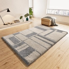Szaro-kremowy dywan 160x230 cm Helia – Universal