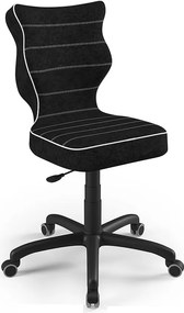 Młodzieżowe krzesło do biurka Petit Black rozmiar 5 (146-176,5 cm)