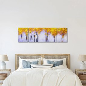 Obraz żółtych drzew (170x50 cm)