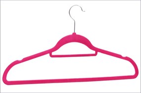 Komplet 20 szt. różowych aksamitnych wieszaków M3-R36