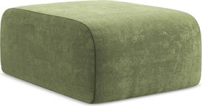 Zielony podnóżek z tkaniny szenilowej Lani – Makamii