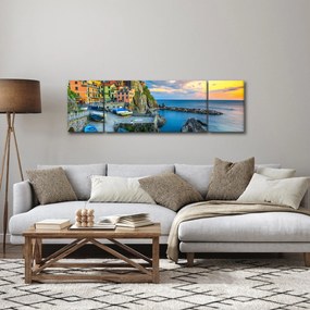 Obraz - Wioska śródziemnomorska (170x50 cm)