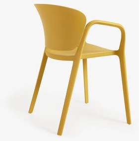 Żółte plastikowe krzesło ogrodowe Ania – Kave Home