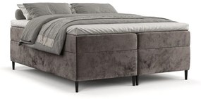 Brązowe łóżko boxspring ze schowkiem 180x200 cm Araya – Maison de Rêve