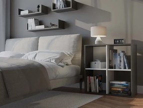 Regał kostka z 4 półkami antracyt + biały  F6-T36