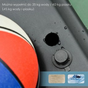 HOMCOM Kosz na Koszykówkę na Zewnątrz, Regulowany Stojak 160-210 cm z Kółkami | Aosom PL