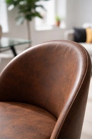 Krzeso ze sztucznej skóry w kolorze czarnym Vint