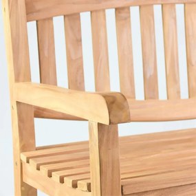 Ławka 2-osobowa DIVERO, drewno tekowe, 120 cm