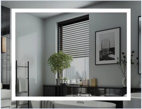 IREDA Lustro łazienkowe z oświetleniem LED, 90 x 70 cm