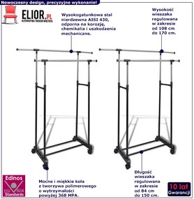 Zestaw podwójnych wieszaków na kółkach P6-Z99