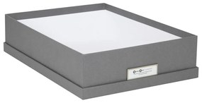 Szare pudełko na dokumenty z etykietą Bigso Box of Sweden Oskar, A4