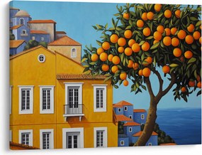 Obraz - Drzewo pomarańczowe (70x50 cm)