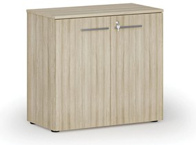 Szafa biurowa z drzwiami PRIMO WOOD, 800 x 420 x 740 mm, dąb naturalny