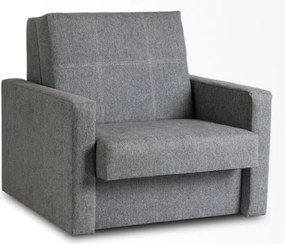 Fotel do Spania MILAN 1 Amerykanka Rozkładany Jednoosobowy Szary Nowoczesny