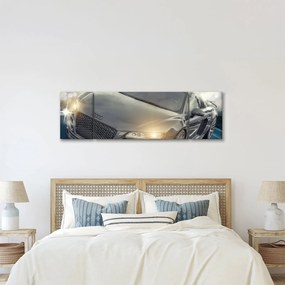 Obraz samochodu Audi - szary (170x50 cm)