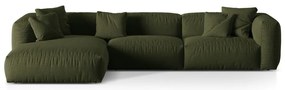 Zielony narożnik modułowy (lewostronny) Martina – Micadoni Home