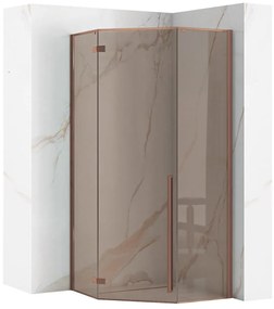 Kabina Prysznicowa Rea DIAMOND 90x90 Miedź Szczotkowana