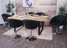 Krzesło do jadalni MCW-F19 (zestaw 6 sztuk),  tkanina/tekstylia antracyt