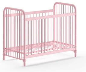 Różowe metalowe łóżeczko 60x120 cm BRONXX – Vipack