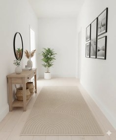 Dywan nowoczesny 3D Arc Geometria beżowy 120 cm x 170 cm