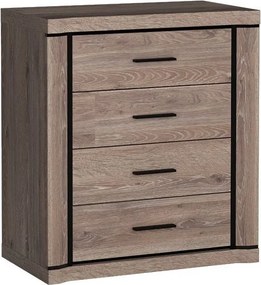 Komoda MALAGA 80,5 cm do Salonu Sypialni Brązowy