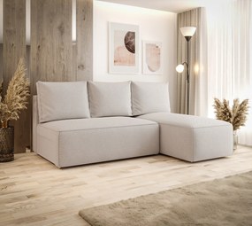 Kremowy narożnik rozkładany z pojemnikiem N9-K34