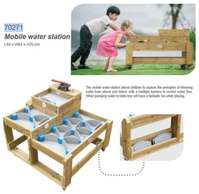 Classic world edu drewniany stolik wodny xl tor droga wody z tamami