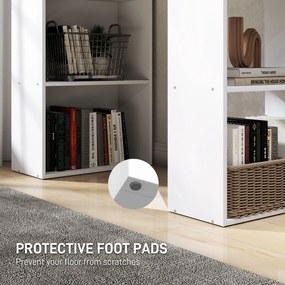 HOMCOM Biurko kuchenne z półką, stolik komputerowy, stół do pracy, stolik na laptopa, regał biurowy, biały, 120 x 55 x 120 cm