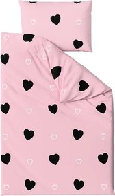 PrzytulneMieszkanie.pl PrzytulneMieszkanie.pl Kreponowa pościel CORAZON POLY różowa Rozmiar pościeli: 2 szt 70 x 90 cm | 200 x 220 cm
