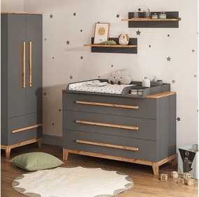 Przewijak szary/artystyczny 133.2x70x98 malia