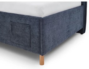 Ciemnoniebieskie narożne łóżko dziecięce 90x200 cm Fun – Meise Möbel