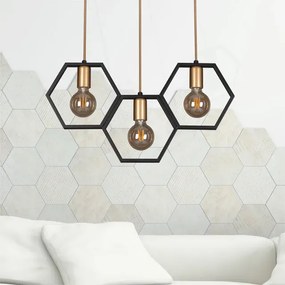 Potrójna geometryczna lampa wisząca - S058-Gesta