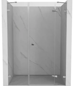 Mexen Lunar drzwi prysznicowe uchylne prawe 125 cm, transparent, chrom - 834S-125-050-01-00-P