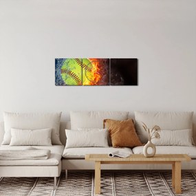 Obraz - Piłka tenisowa (z zegarem) (90x30 cm)