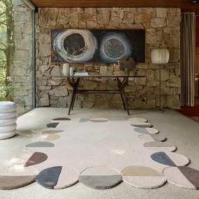 Szarobeżowy wełniany dywan tkany ręcznie 120x170 cm Mia Scallop Frame – Flair Rugs