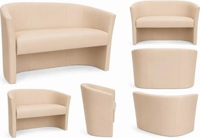 Sofa CLUB tapicerowana tkanina Eko-skóra : Kolor tkaniny - EKO-SKÓRA - 18D, Typ tkaniny - Eko-skóra