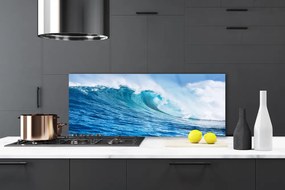 Panel Szklany Wzburzone Fale pod Niebem