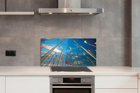 Szklany Panel Różne Flagi Narodowe