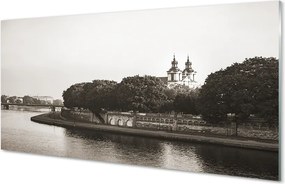 Szkło do Kuchni na Ścianę Most na Wiśle w Krakowie