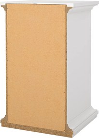 Wąska szafka nocna z szufladą Paris, kolor biały mat