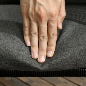 Outsunny Zestaw mebli ogrodowych 5 części Polirattan Stół 4 krzesła Stolik dodatkowy Elegancki szary | Aosom PL