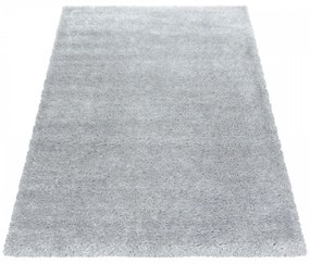 Dywan shaggy poliestrowy Brilliant srebrny 80 cmx 250 cm