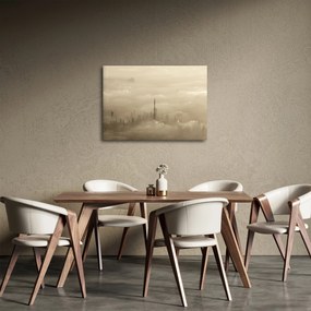 Obraz miasta w chmurach (70x50 cm)