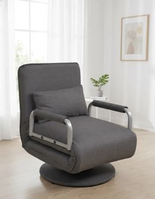 Ciemnoszary fotel z funkcją spania Z6-K20