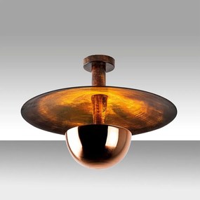 Lampa wisząca w kolorze miedzi z metalowym kloszem ø 48 cm Kurt – Opviq lights
