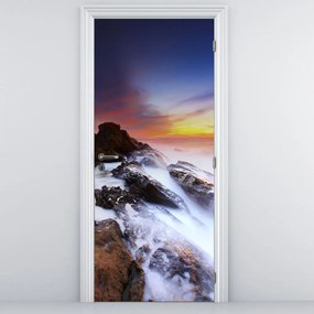 Fototapeta na drzwi - Góra we mgle (95x205cm)