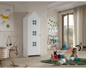 Biała szafa dziecięca 58x172x37 cm Casami Bruges – Vipack