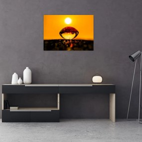 Obraz na szkle szklanej kropli (70x50 cm)