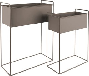 Zestaw doniczek Essence Straight - Ciemnoszary